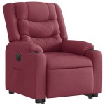 vidaXL Fotoliu electric rabatabil cu ridicare, roșu vin, textil