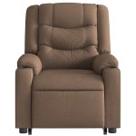 vidaXL Fotoliu electric rabatabil cu ridicare, maro, textil