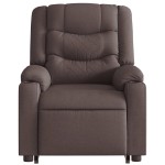 vidaXL Fotoliu electric rabatabil cu ridicare, maro închis, textil