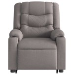 vidaXL Fotoliu electric rabatabil cu ridicare, gri taupe, textil