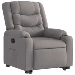 vidaXL Fotoliu electric rabatabil cu ridicare, gri taupe, textil