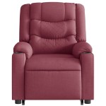 vidaXL Fotoliu de masaj electric rabatabil cu ridicare roșu vin textil