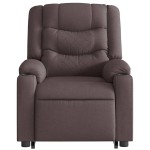vidaXL Fotoliu electric masaj rabatabil cu ridicare maro închis textil vidaXL Fotoliu electric masaj rabatabil cu ridicare maro închis textil