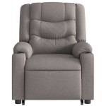 vidaXL Fotoliu electric masaj rabatabil cu ridicare, gri taupe, textil