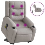 vidaXL Scaun electric pentru masaj picioare în picioare stofa gri nor