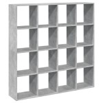 vidaXL Bibliotecă, gri beton, 137,5x29x137,5 cm, lemn prelucrat vidaXL Bibliotecă, gri beton, 137,5x29x137,5 cm, lemn prelucrat