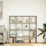vidaXL Bibliotecă, gri beton, 137,5x29x137,5 cm, lemn prelucrat vidaXL Bibliotecă, gri beton, 137,5x29x137,5 cm, lemn prelucrat