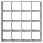 vidaXL Bibliotecă, gri beton, 137,5x29x137,5 cm, lemn prelucrat vidaXL Bibliotecă, gri beton, 137,5x29x137,5 cm, lemn prelucrat