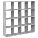 vidaXL Bibliotecă, gri beton, 137,5x29x137,5 cm, lemn prelucrat vidaXL Bibliotecă, gri beton, 137,5x29x137,5 cm, lemn prelucrat