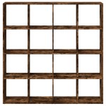 vidaXL Bibliotecă, stejar fumuriu, 137,5x29x137,5 cm, lemn prelucrat vidaXL Bibliotecă, stejar fumuriu, 137,5x29x137,5 cm, lemn prelucrat