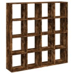 vidaXL Bibliotecă, stejar fumuriu, 137,5x29x137,5 cm, lemn prelucrat vidaXL Bibliotecă, stejar fumuriu, 137,5x29x137,5 cm, lemn prelucrat