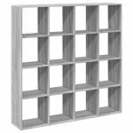 vidaXL Bibliotecă, gri sonoma, 137,5x29x137,5 cm, lemn prelucrat vidaXL Bibliotecă, gri sonoma, 137,5x29x137,5 cm, lemn prelucrat