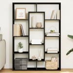 vidaXL Bibliotecă, negru, 102x29x143 cm, lemn prelucrat vidaXL Bibliotecă, negru, 102x29x143 cm, lemn prelucrat