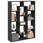 vidaXL Bibliotecă, negru, 102x29x143 cm, lemn prelucrat vidaXL Bibliotecă, negru, 102x29x143 cm, lemn prelucrat