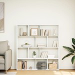 vidaXL Bibliotecă, alb, 132x29x141,5 cm, lemn prelucrat vidaXL Bibliotecă, alb, 132x29x141,5 cm, lemn prelucrat