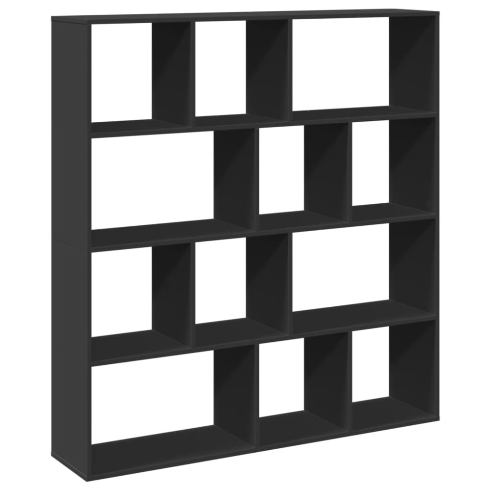 vidaXL Bibliotecă, negru, 132x29x141,5 cm, lemn prelucrat