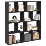 vidaXL Bibliotecă, negru, 132x29x141,5 cm, lemn prelucrat vidaXL Bibliotecă, negru, 132x29x141,5 cm, lemn prelucrat