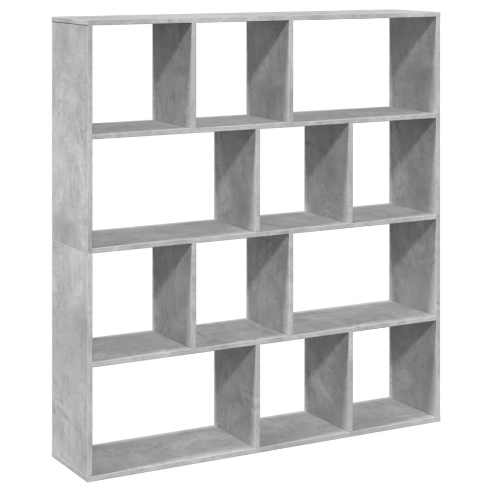 vidaXL Bibliotecă, gri beton, 132x29x141,5 cm, lemn prelucrat