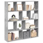 vidaXL Bibliotecă, gri beton, 132x29x141,5 cm, lemn prelucrat vidaXL Bibliotecă, gri beton, 132x29x141,5 cm, lemn prelucrat