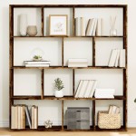 vidaXL Bibliotecă, stejar fumuriu, 132x29x141,5 cm, lemn prelucrat vidaXL Bibliotecă, stejar fumuriu, 132x29x141,5 cm, lemn prelucrat