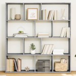 vidaXL Bibliotecă, gri sonoma, 132x29x141,5 cm, lemn prelucrat vidaXL Bibliotecă, gri sonoma, 132x29x141,5 cm, lemn prelucrat