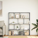 vidaXL Bibliotecă, gri sonoma, 132x29x141,5 cm, lemn prelucrat vidaXL Bibliotecă, gri sonoma, 132x29x141,5 cm, lemn prelucrat