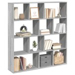vidaXL Bibliotecă, gri sonoma, 132x29x141,5 cm, lemn prelucrat vidaXL Bibliotecă, gri sonoma, 132x29x141,5 cm, lemn prelucrat
