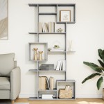 vidaXL Bibliotecă, gri beton, 92x29x188 cm, lemn prelucrat vidaXL Bibliotecă, gri beton, 92x29x188 cm, lemn prelucrat
