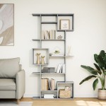 vidaXL Bibliotecă, gri beton, 92x29x188 cm, lemn prelucrat vidaXL Bibliotecă, gri beton, 92x29x188 cm, lemn prelucrat