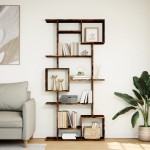 vidaXL Bibliotecă, stejar fumuriu, 92x29x188 cm, lemn prelucrat