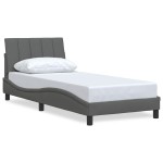 vidaXL Cadru de pat fără saltea, gri închis, 80x200 cm, textil vidaXL Cadru de pat fără saltea, gri închis, 80x200 cm, textil