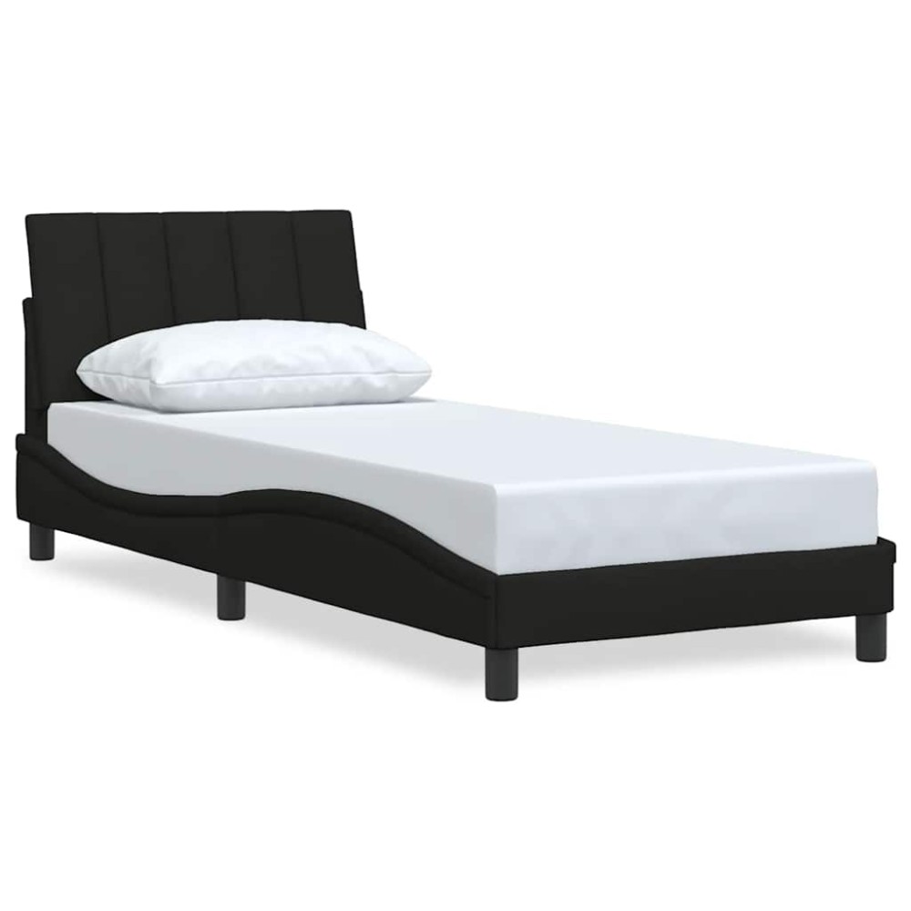 vidaXL Cadru de pat fără saltea țesătură neagră 80x200 cm
