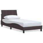vidaXL Cadru de pat fără saltea, maro închis, 80x200 cm, textil vidaXL Cadru de pat fără saltea, maro închis, 80x200 cm, textil