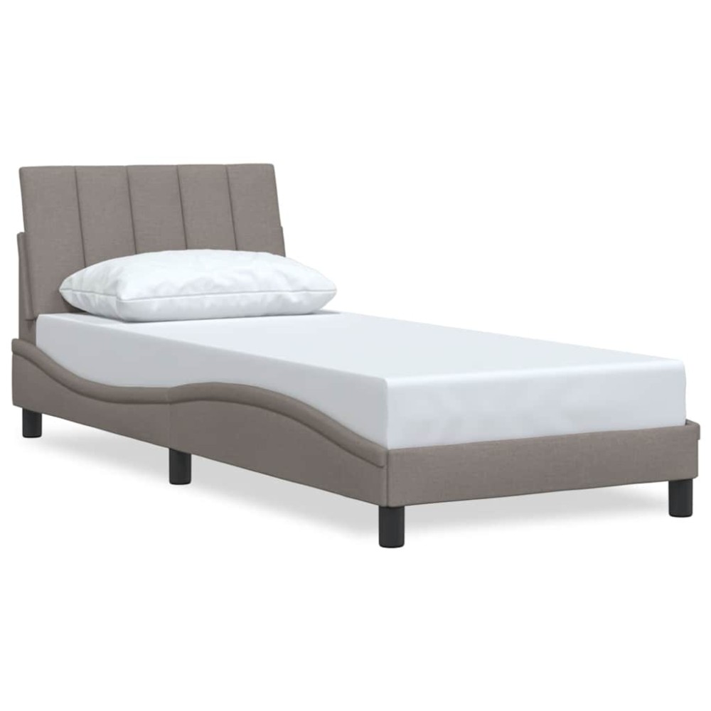 vidaXL Cadru de pat fără saltea Taupe 80x200 cm țesătură