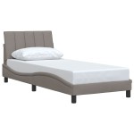 vidaXL Cadru de pat fără saltea Taupe 80x200 cm țesătură
