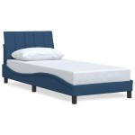 vidaXL Cadru de pat fără saltea țesătură albastră 80x200 cm