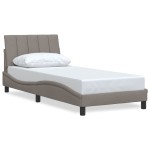 vidaXL Cadru de pat fără saltea Taupe 90x190 cm Stofa