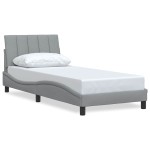 vidaXL Cadru de pat fără saltea, gri deschis, 90x200 cm, textil