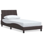 vidaXL Cadru de pat fără saltea, maro închis, 90x200 cm, textil