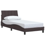vidaXL Cadru de pat fără saltea, maro închis, 90x200 cm, textil