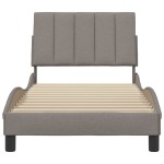 vidaXL Cadru de pat fără saltea Taupe 90x200 cm țesătură vidaXL Cadru de pat fără saltea Taupe 90x200 cm țesătură