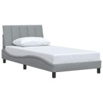vidaXL Cadru de pat fără saltea, gri deschis, 100x200 cm, textil