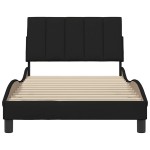 vidaXL Cadru de pat fără saltea, negru, 100x200 cm, textil vidaXL Cadru de pat fără saltea, negru, 100x200 cm, textil