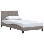 vidaXL Cadru de pat fără saltea, gri taupe, 100x200 cm, textil vidaXL Cadru de pat fără saltea, gri taupe, 100x200 cm, textil