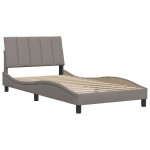 vidaXL Cadru de pat fără saltea, gri taupe, 100x200 cm, textil vidaXL Cadru de pat fără saltea, gri taupe, 100x200 cm, textil