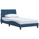 vidaXL Cadru de pat fără saltea țesătură albastră 100x200 cm vidaXL Cadru de pat fără saltea țesătură albastră 100x200 cm
