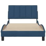 vidaXL Cadru de pat fără saltea țesătură albastră 100x200 cm vidaXL Cadru de pat fără saltea țesătură albastră 100x200 cm