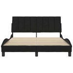 vidaXL Cadru de pat fără saltea, negru, 120x200 cm, textil