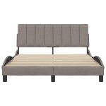 vidaXL Cadru de pat fără saltea, gri taupe, 120x200 cm, textil vidaXL Cadru de pat fără saltea, gri taupe, 120x200 cm, textil