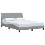 vidaXL Cadru de pat fără saltea, gri deschis, 140x190 cm, textil